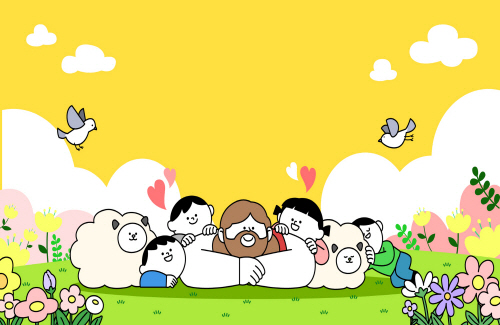 Bj그림벽지 AT16992476 어린이 봄 벽화 꾸미기 뮤럴벽지
