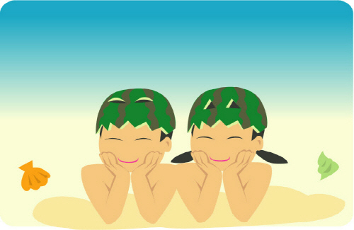Bj그림벽지 AT65134 어린이 여름 방학 벽화 꾸미기 뮤럴벽지