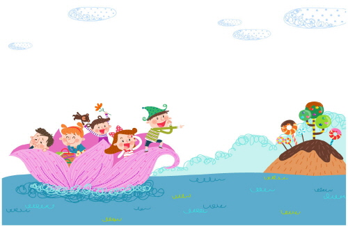 Bj그림벽지 AT1014380 계절 봄 인물 벽화 꾸미기 뮤럴벽지