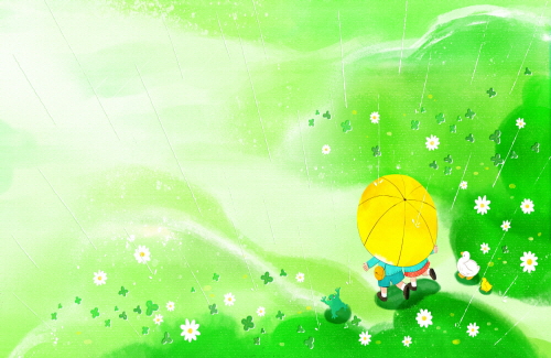 Bj그림벽지 AT15707815 계절 봄 인물 벽화 꾸미기 뮤럴벽지