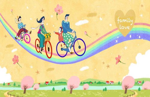 Bj그림벽지 AT16270470 계절 봄 인물 벽화 꾸미기 뮤럴벽지