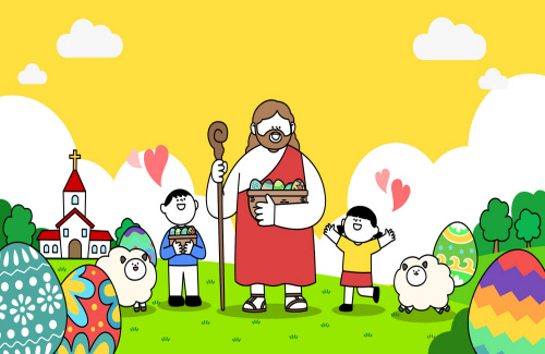 Bj그림벽지 AT16992474 계절 봄 인물 벽화 꾸미기 뮤럴벽지