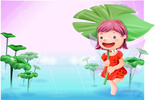 Bj그림벽지 AT179975 계절 봄 인물 벽화 꾸미기 뮤럴벽지