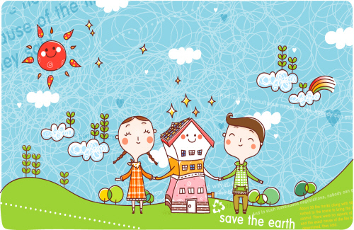 Bj그림벽지 AT232424 계절 봄 인물 벽화 꾸미기 뮤럴벽지