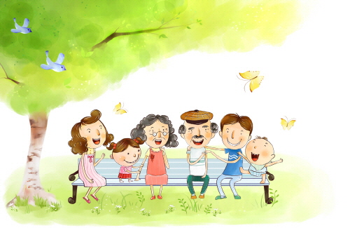 Bj그림벽지 AT232741 계절 봄 인물 벽화 꾸미기 뮤럴벽지