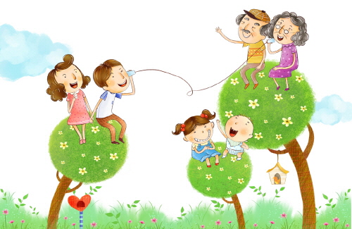 Bj그림벽지 AT232750 계절 봄 인물 벽화 꾸미기 뮤럴벽지