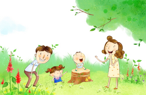 Bj그림벽지 AT232755 계절 봄 인물 벽화 꾸미기 뮤럴벽지