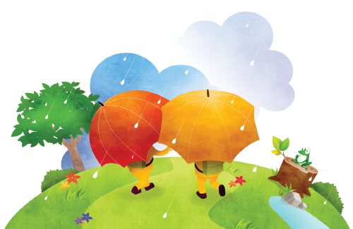 Bj그림벽지 AT446009 계절 봄 인물 벽화 꾸미기 뮤럴벽지