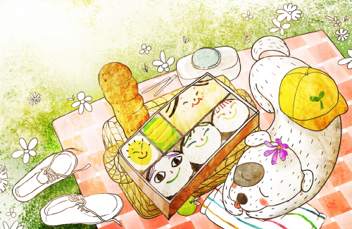 Bj그림벽지 AT912962 계절 봄 인물 벽화 꾸미기 뮤럴벽지