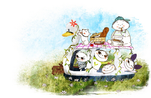 Bj그림벽지 AT912966 계절 봄 인물 벽화 꾸미기 뮤럴벽지