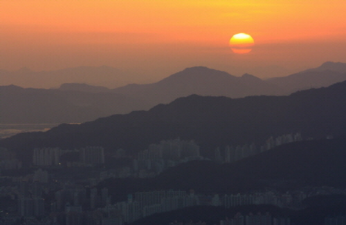 Bj그림벽지 AT284100 일출 일몰 벽화 꾸미기 뮤럴벽지