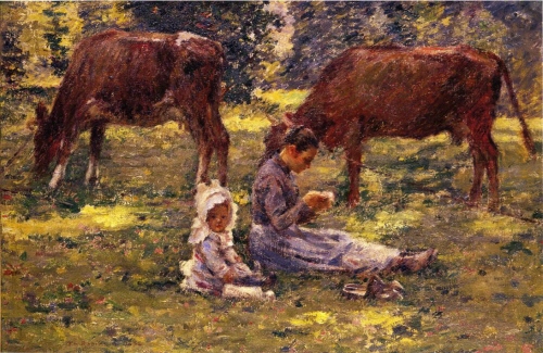 Bj그림벽지 유명명화 MK45-064 시어도어 로빈슨-Theodore Robinson 벽화 꾸미기 뮤럴벽지