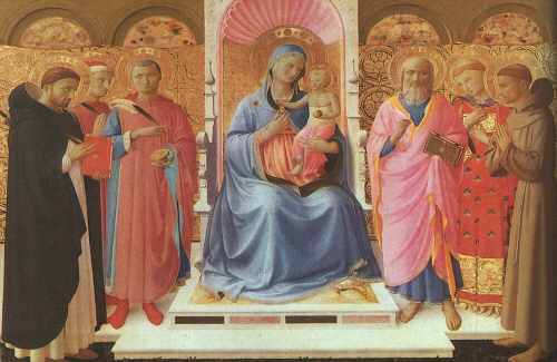 Bj그림벽지 유명명화 KM55-117 프라 안젤리코_Fra Angelico 벽화 꾸미기 뮤럴벽지