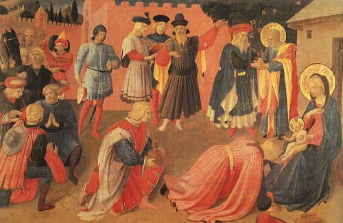 Bj그림벽지 유명명화 KM55-127 프라 안젤리코_Fra Angelico 벽화 꾸미기 뮤럴벽지