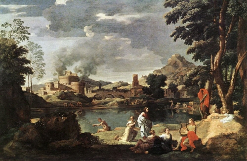 Bj그림벽지 유명명화 KM56-114 푸생_Nicolas Poussin 벽화 꾸미기 뮤럴벽지