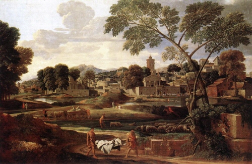 Bj그림벽지 유명명화 KM56-137 푸생_Nicolas Poussin 벽화 꾸미기 뮤럴벽지