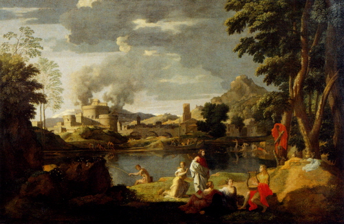 Bj그림벽지 유명명화 KM56-140 푸생_Nicolas Poussin 벽화 꾸미기 뮤럴벽지