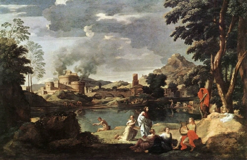 Bj그림벽지 유명명화 MK56-017 푸생_Nicolas Poussin 벽화 꾸미기 뮤럴벽지