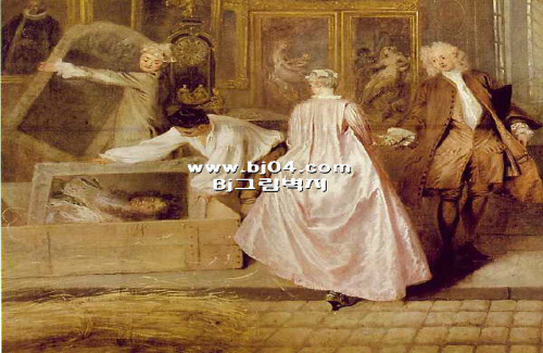 Bj그림벽지 유명명화 MK83-001 와토 벽화 꾸미기 뮤럴벽지