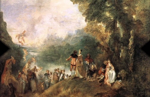 Bj그림벽지 유명명화 MK83-003 와토 벽화 꾸미기 뮤럴벽지