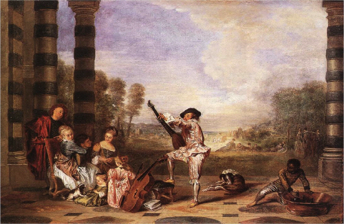 Bj그림벽지 유명명화 MK83-005 와토 벽화 꾸미기 뮤럴벽지