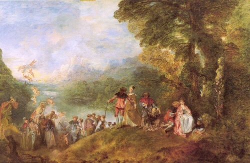 Bj그림벽지 유명명화 MK83-107 와토 벽화 꾸미기 뮤럴벽지